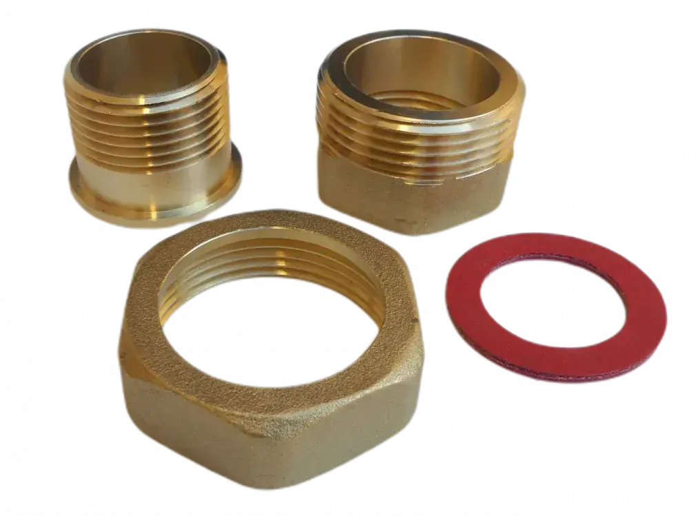 Mosazné šroubení 1/2" přímé s plochým těsněním Melscher FT412/12