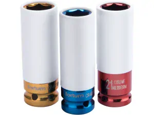 Hlavice nástrčné rázové 1/2", sada 3ks , 17-19-21mm Fortum 4700800