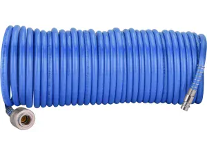 Hadice vzduchová spirálová s rychlospojkami, 1/4", vnitřní ?6mm, L 10m Extol craft 99325