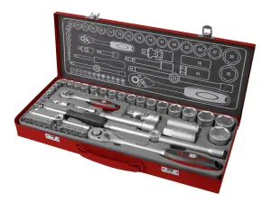 hlavice nástrčné, sada 50ks, 1/4", 1/2" Fortum 4700002