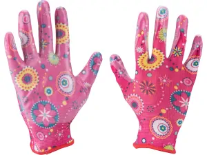rukavice zahradní nylonové polomáčené v nitrilu, velikost 7" Extol lady 8856669