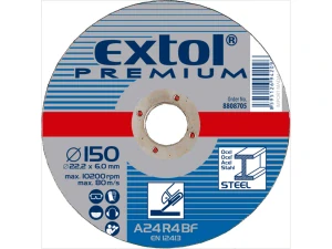 kotouč brusný na ocel, O 150x6,0x22,2mm Extol premium 8808705