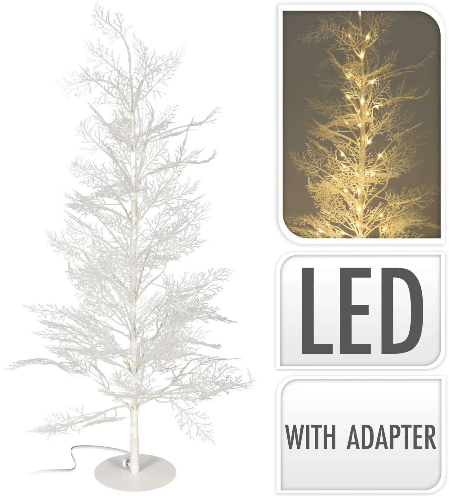 osvětlení vánoční STROM 60cm 34LED BÍLÉ
