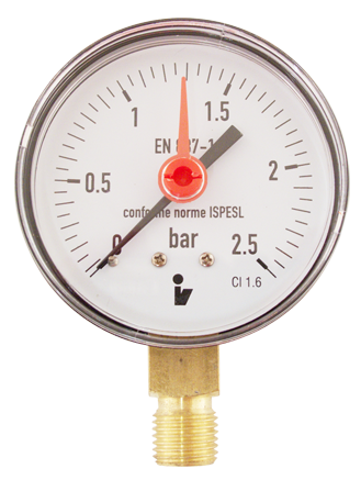 MANOMETR SPODNÍ, 0–2.5 BAR