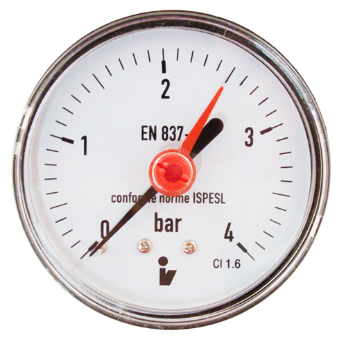 MANOMETR ZADNÍ D63 0–4 BAR