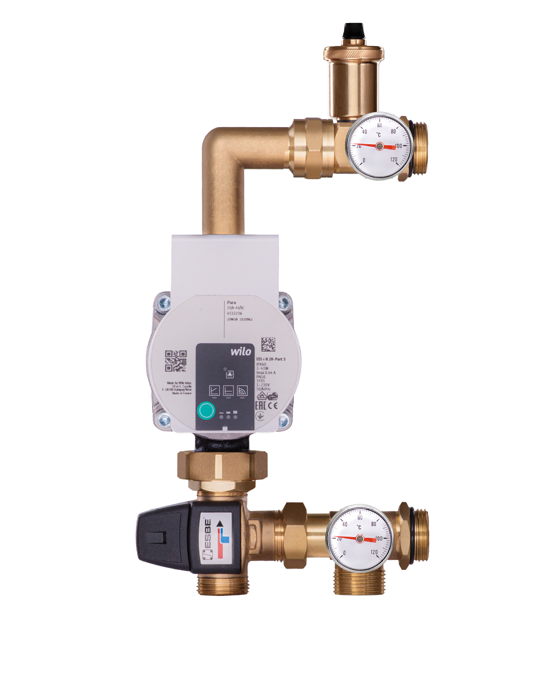 ČERPADLOVÁ SESTAVA K ROZDĚLOVAČI WILO, VENT. ESBE KVS1,6 30-70 ST.