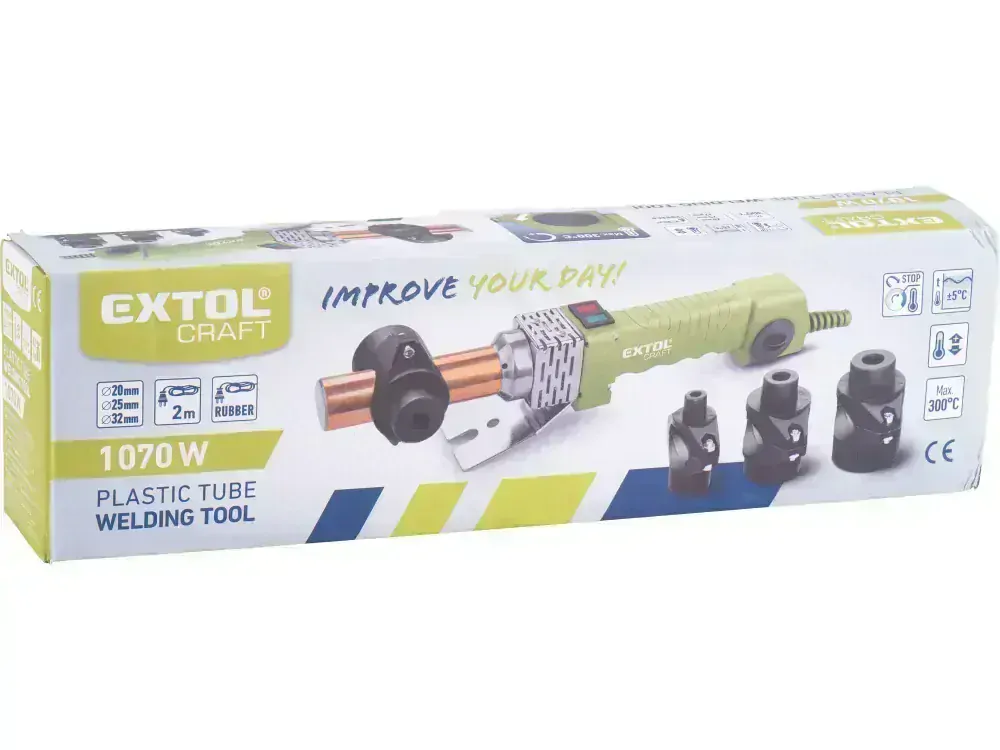 Svářečka polyfúzní, 1070W s nástavci 20,25 a 32 Extol 419313