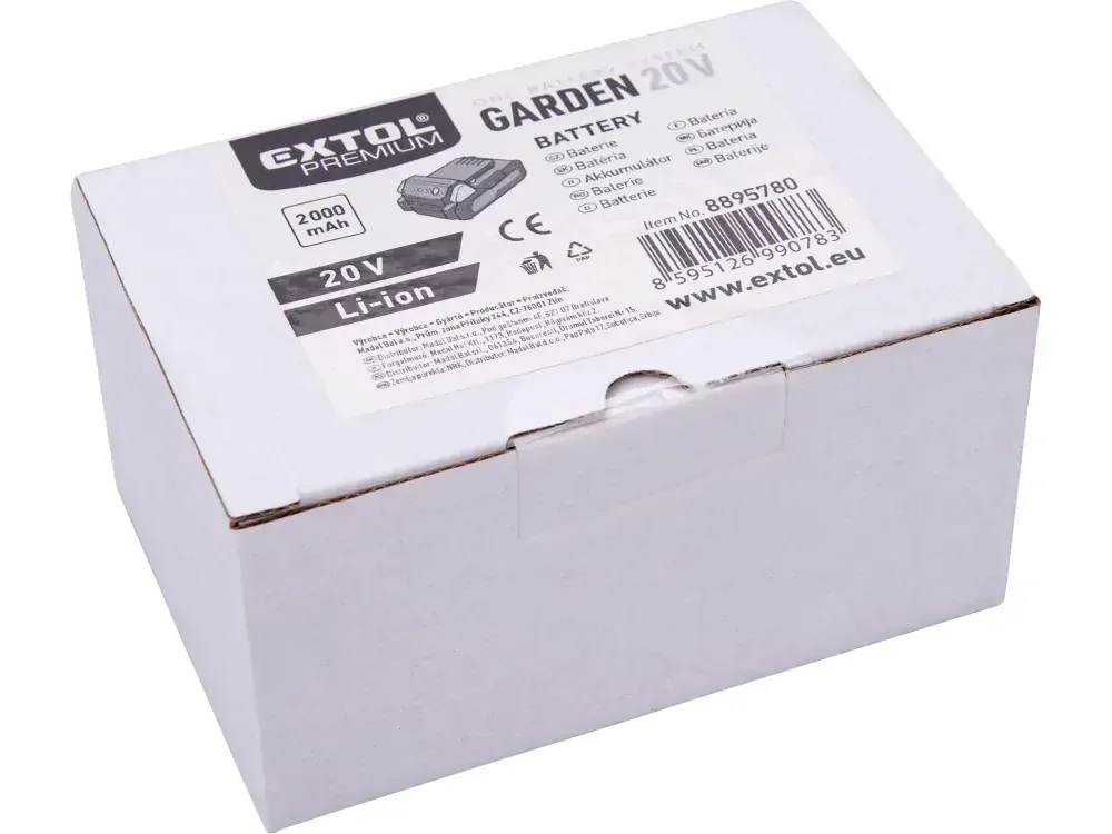baterie akumulátorová GARDEN20V, 20V Li-ion, 2000mAh