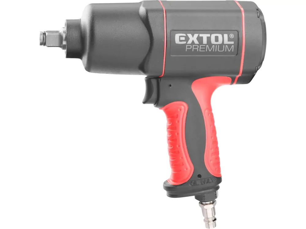 Utahovák rázový, 1/2", kompozit, pneu, 800Nm Extol premium 8865016