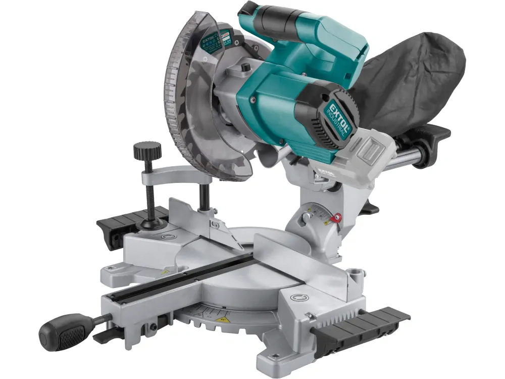 pila pokosová 185mm aku s laserem SHARE20V, BRUSHLESS, 20V Li-ion, bez baterie a nabíječky Extol industrial 8791827