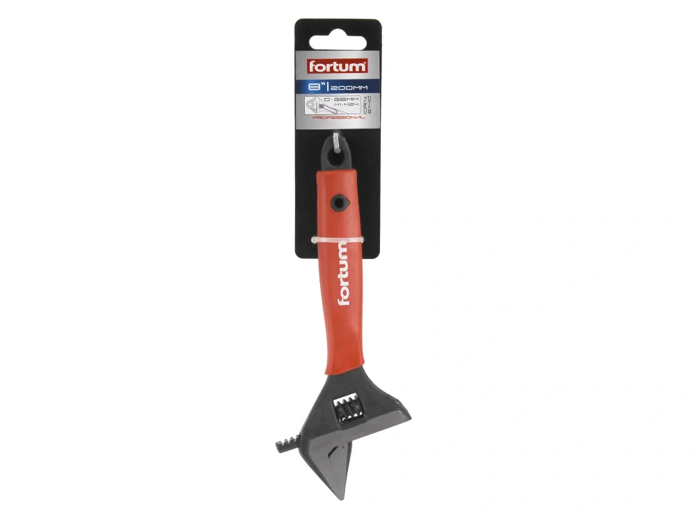 klíč nastavitelný instalatérský, rozsah 0-38mm, CrV Fortum 4775008