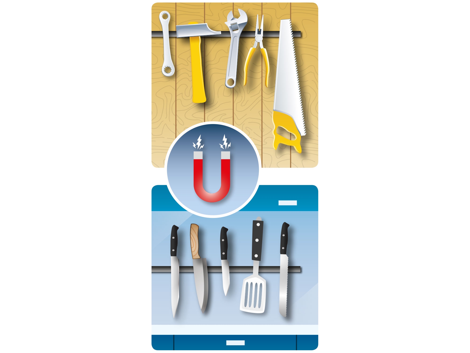 magnetická lišta na nářadí, délka 605mm , EXTOL CRAFT 77902