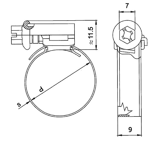 Rabovský hadicová spona W2 20-32mm