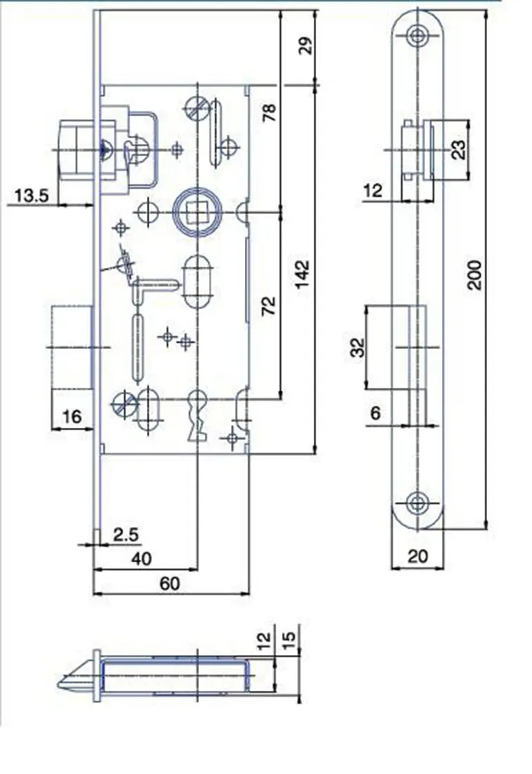 zámek zadl. K103 - 72/60 P-L BÍ Zn obyč. 1kl.