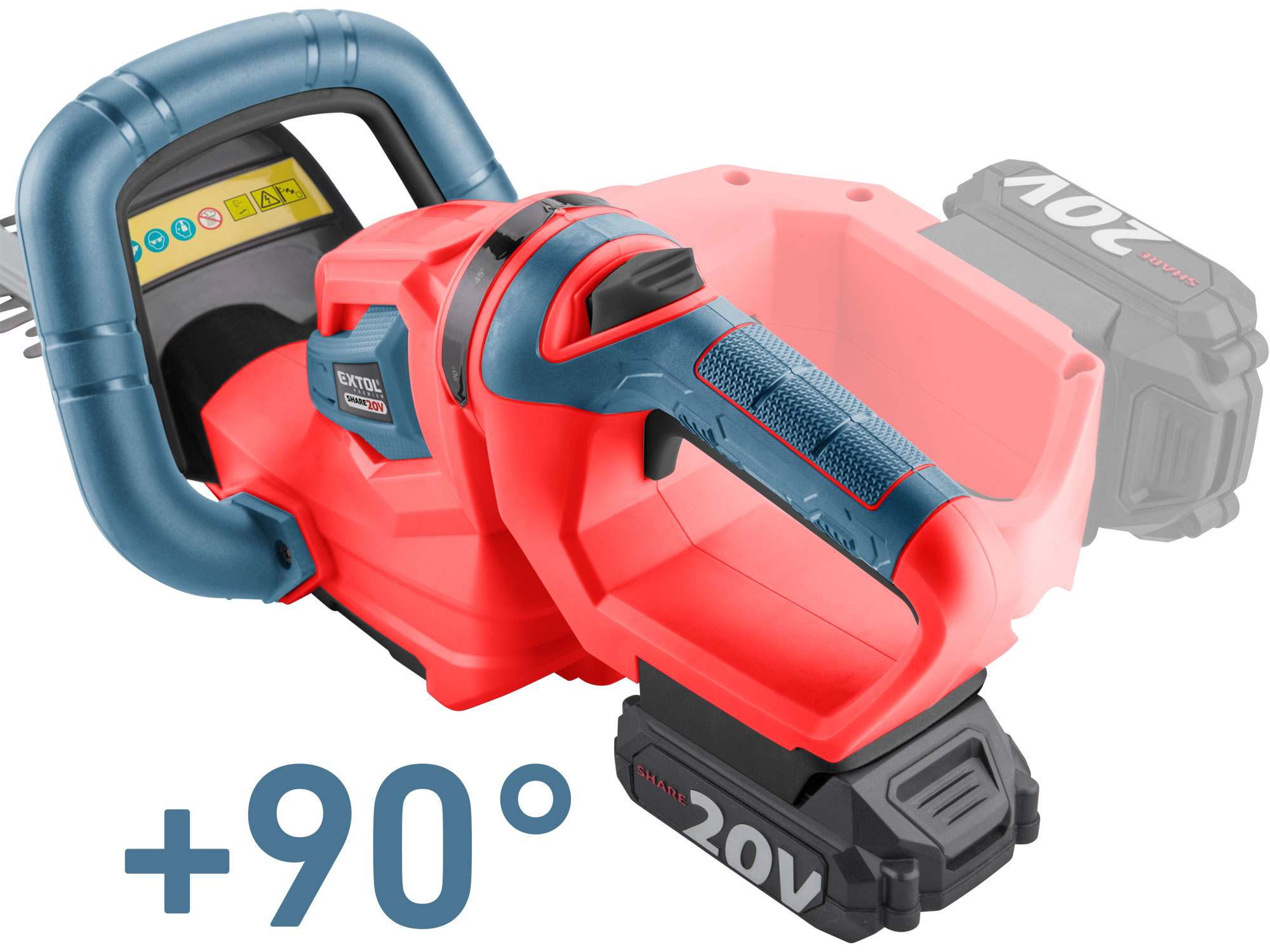 Nůžky na živé ploty aku, SHARE20V, bez baterie a nabíječky