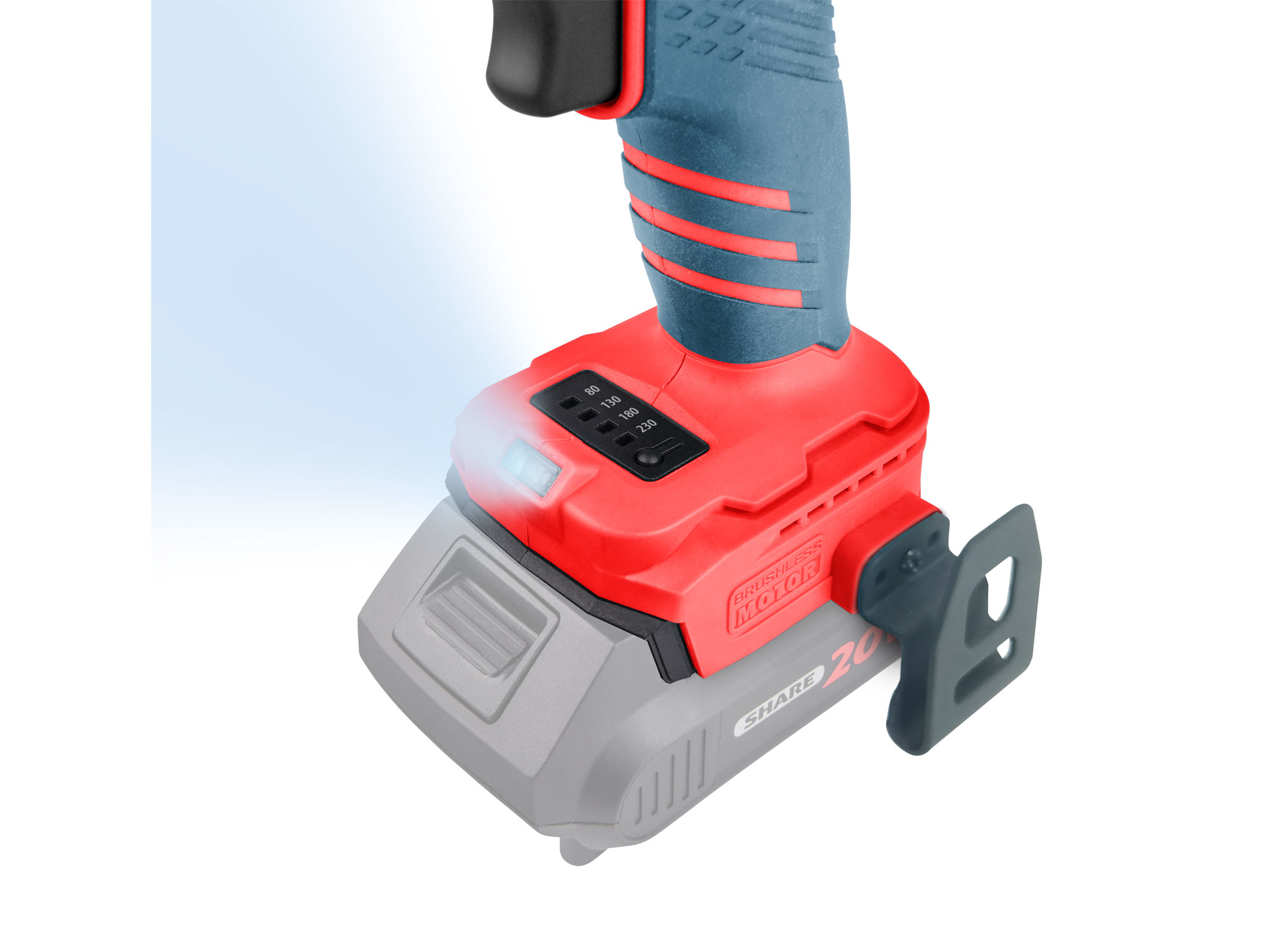 Rázový utahovák 1/4" aku SHARE20V, BRUSHLESS, bez baterie a nabíječky