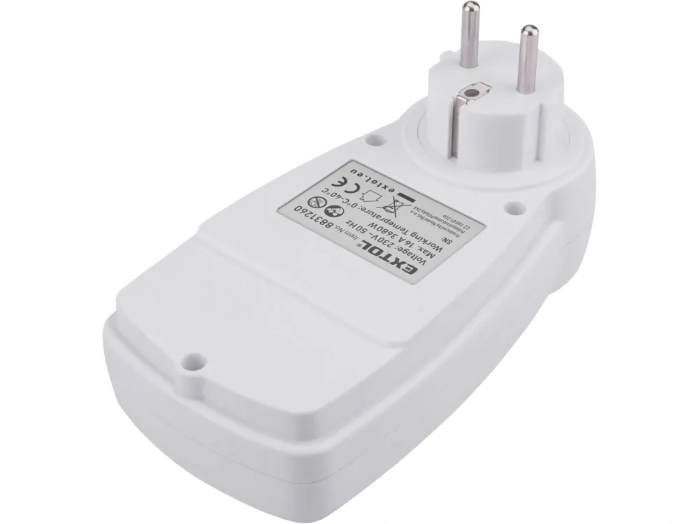 měřič spotřeby el. energie - wattmetr, kW, kWh, V, A, Hz Extol premium 8831260