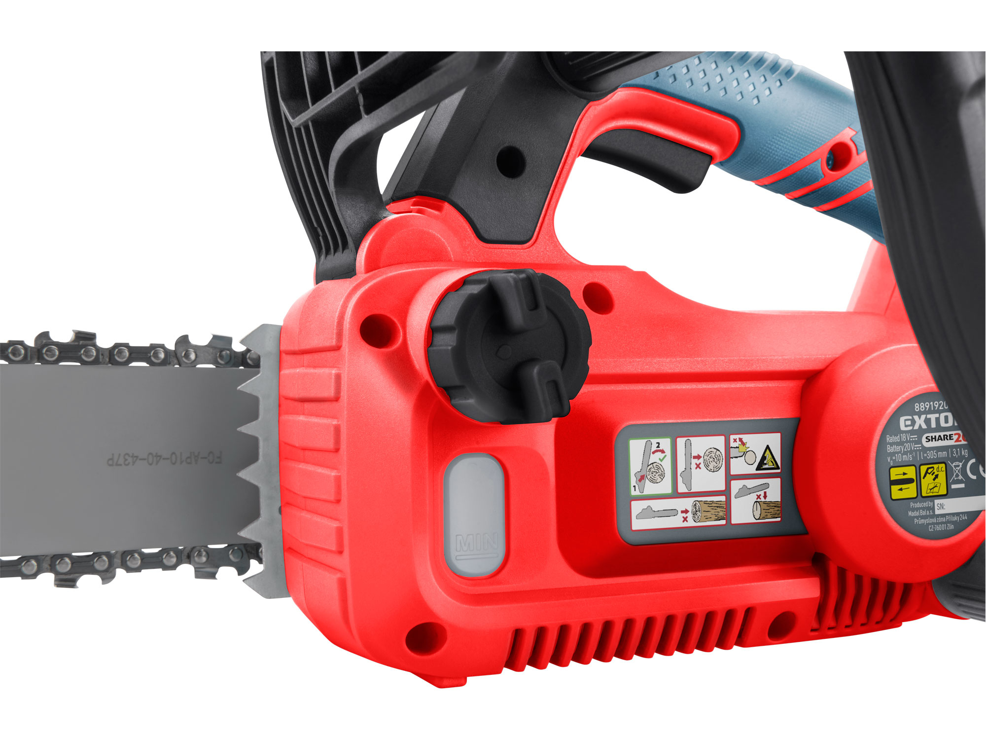 Pila řetězová aku SHARE20V, BRUSHLESS, lišta 30cm , bez baterie a nabíječky