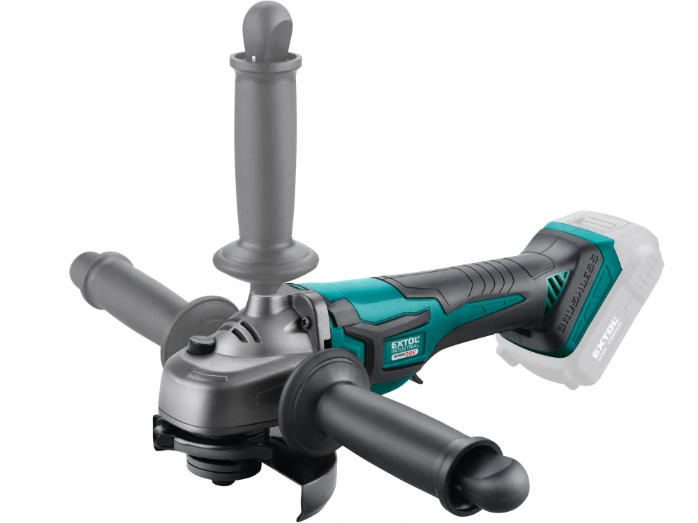 bruska úhlová aku SHARE20V, 125mm, BRUSHLESS, bez baterie a nabíječky , Extol industrial 8791841