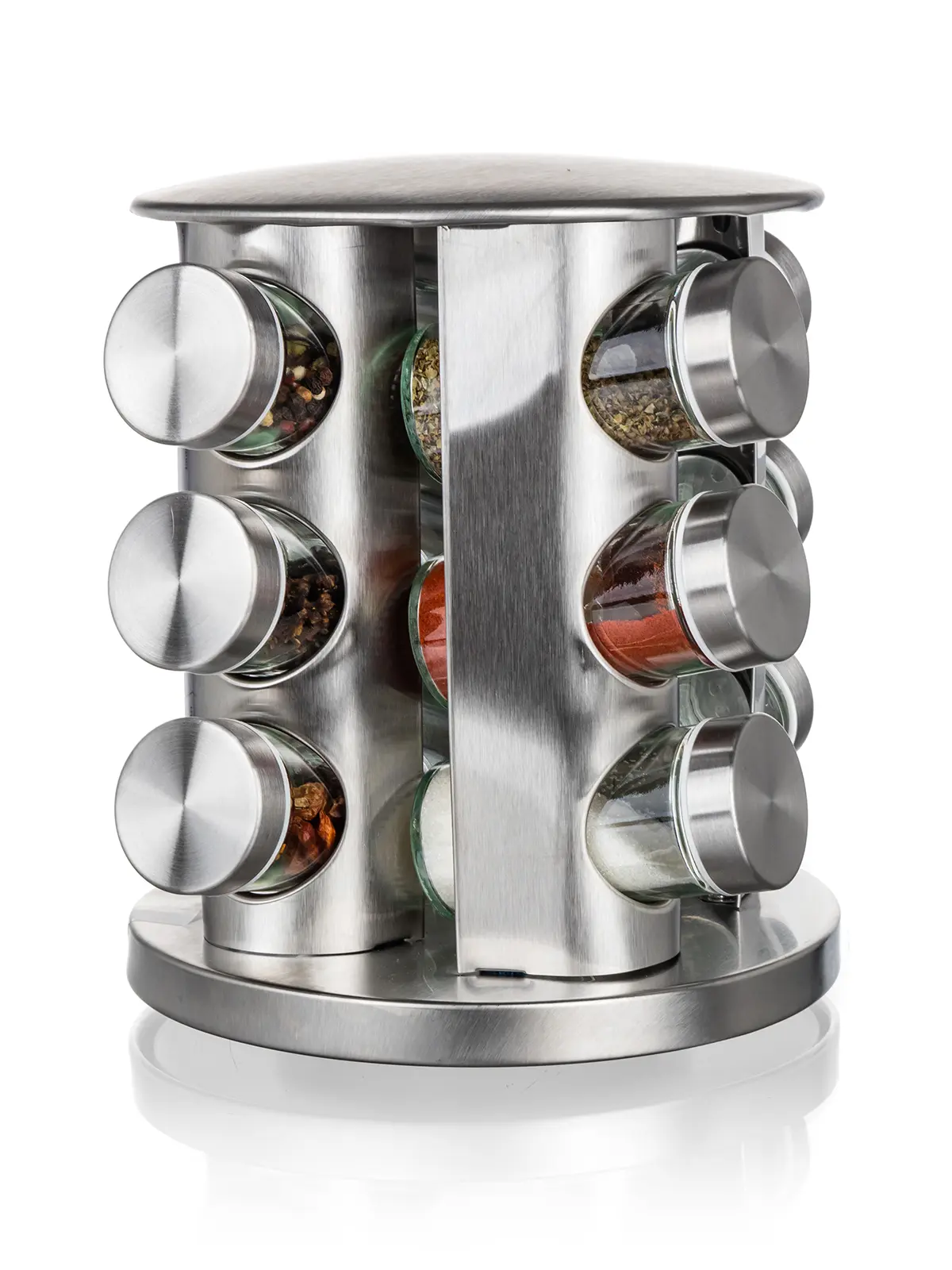 kořenka AKCENT skl.+kov.(12ks) s otoč.stojánkem nerez