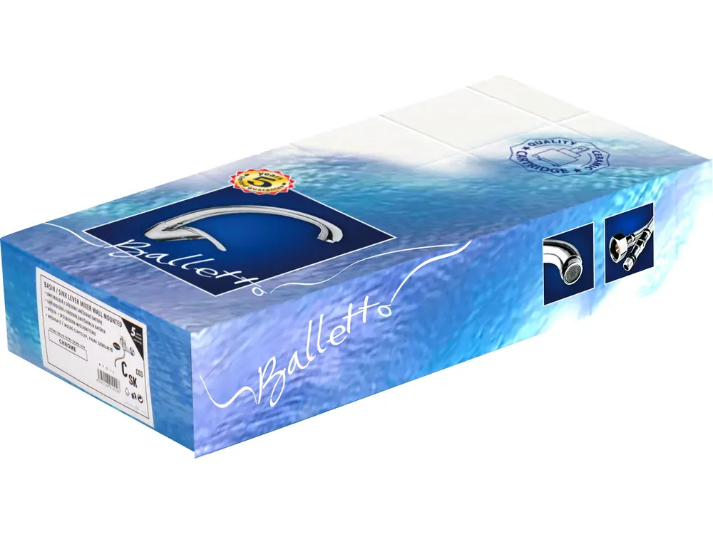 baterie dřezová stojánková, horní ramínko, 35mm, chrom Balletto 81016