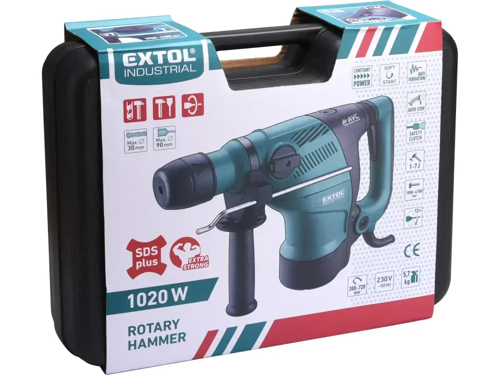 kladivo vrtací, antivibrační systém, SDS  plus, 7J Extol 8790200