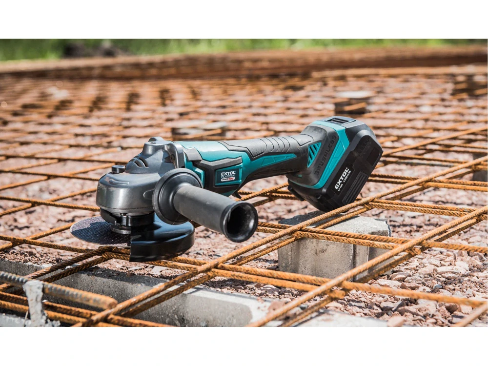 bruska úhlová aku SHARE20V, 125mm, BRUSHLESS, bez baterie a nabíječky , Extol industrial 8791841