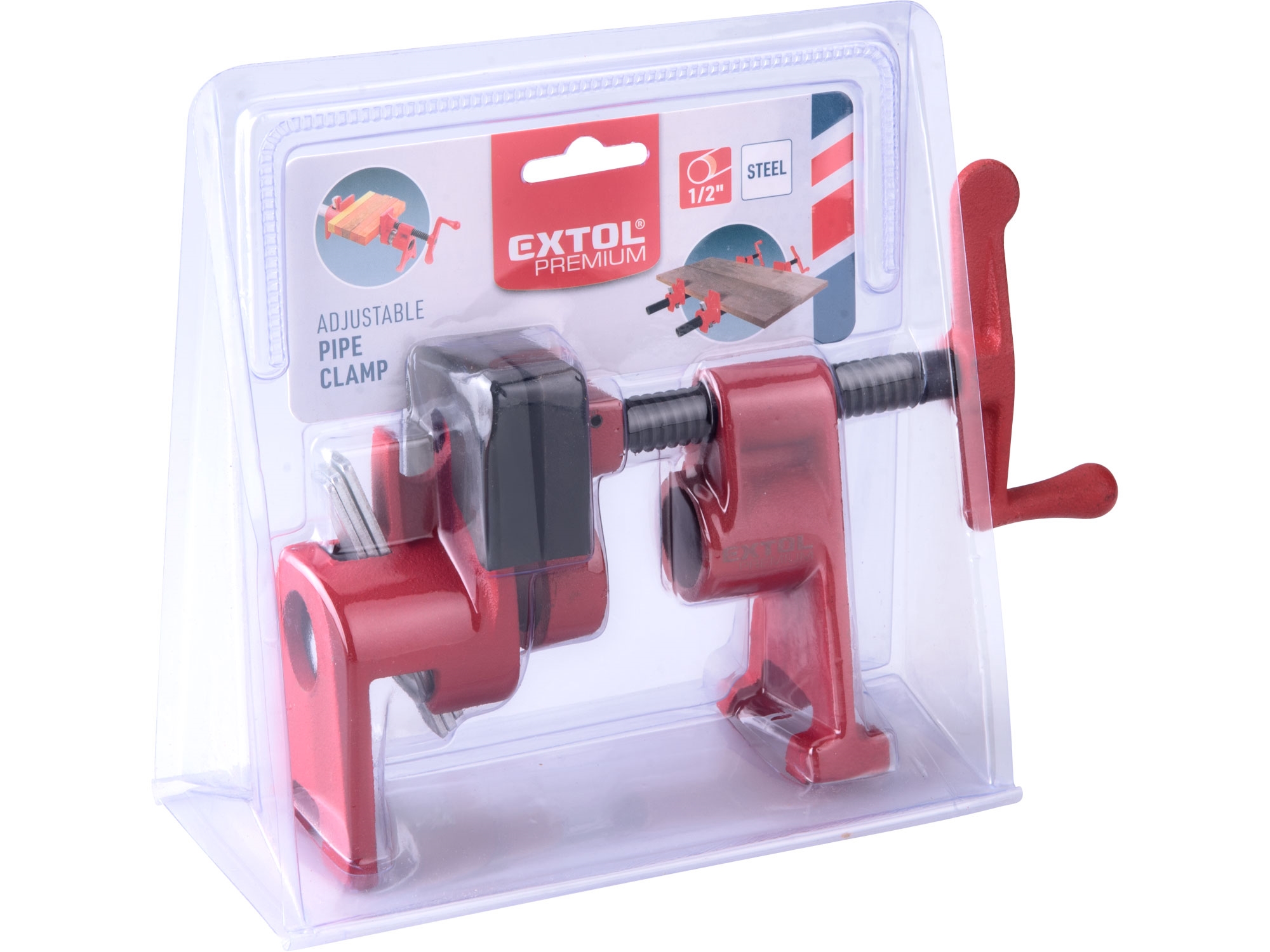 svěrka trubková nastavitelná, pro průměr trubky 1/2"