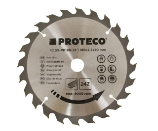 KOTOUČ PILOVÝ SK 180 X 2.2 X 20 24Z Proteco