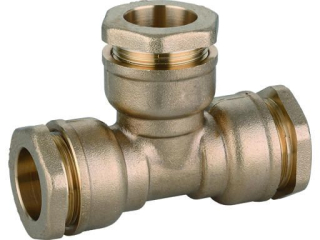 Svěrný T-kus mosazný 32 x 32 x 32 mm Steno 480132