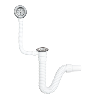 FLEXI VANOVÝ SIFON S PŘEPADEM PR. 40MM TEXO Steno 11S00003