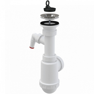 sifon dřezový DN50/40 s přípojkou Alcaplast A441P