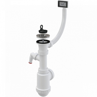 sifon Dřezový s přepadem a přípojkou DN50 Alcaplast A444P