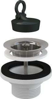 Výpust umyvadlová 6/4" s nerezovou mřížkou dn63 a přípojkou Alcadrain A31