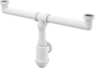Sifon pro dvoudřez s převlečnými maticemi 6/4" DN50/40 Alcadrain A448