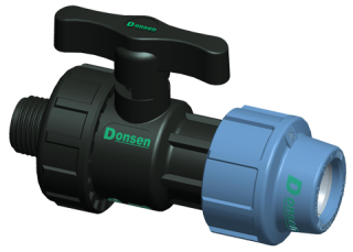 PE Uzavírací kohout s vnějším závitem