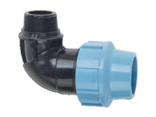 PE Koleno 25x1/2" s vnějším závitem