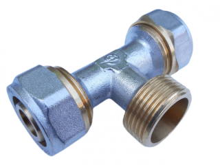 T-kus svěrný pro AL-Pex 16 x 1/2" x 16 - vnější závit